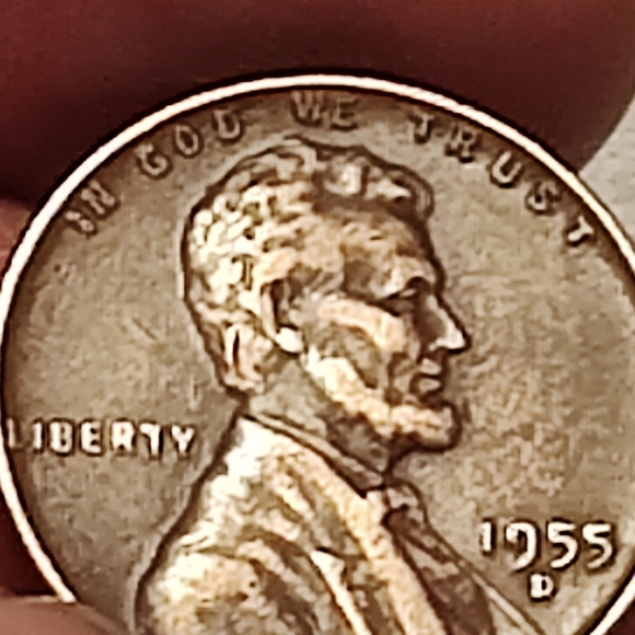 1955d error coin. Lincoln penny features a very unique error on reverse. Ddo/Ddr - Picture 6 of 10